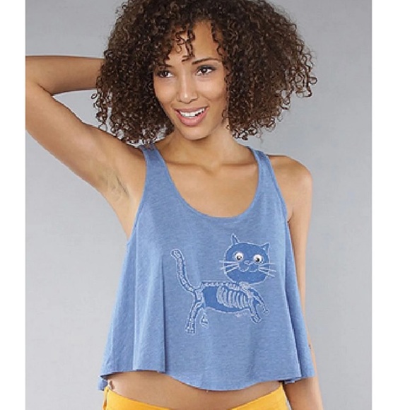 Vans Tops - Vans tank top blue size Large crop top